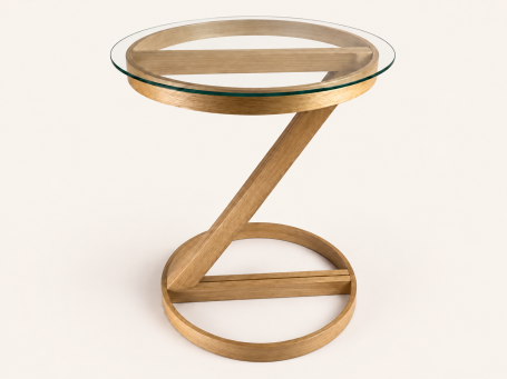 Tøre — circular glass side table